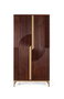 GINER Y COLOMER Meuble bar en bois de manguier et métal, couleur cerise